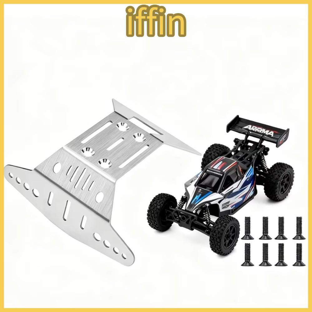 IFFIN RC Chassis Guard Skid Plate, Skid Plate Armor Set สแตนเลส Skid, แผ่นป้องกันด้านหน้าด้านหลัง Ar