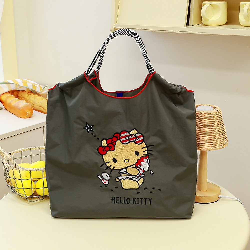 กระเป๋า Ballchain ปัก Hello Kitty สไตล์ญี่ปุ่น - กระเป๋าสะพายและสะพายข้างความจุขนาดใหญ่เป็นมิตรกับสิ่งแวดล้อม