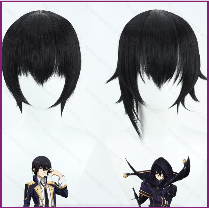 วิกผมคอสเพลย์ตัวละคร Cid Kagenou สีดำสั้น ทนความร้อนได้ดี ทำจากเส้นใยกึ่งสังเคราะห์