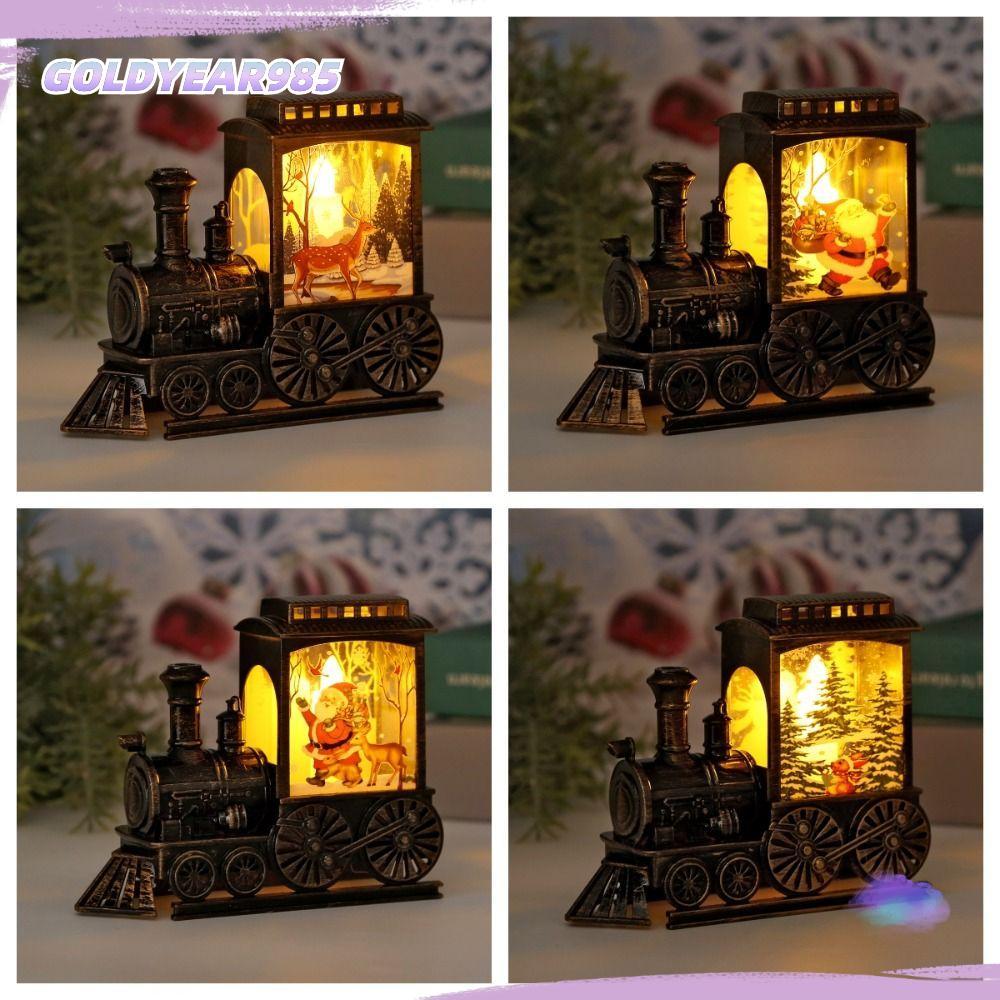 ทอง985โคมไฟแขวน,ของขวัญวินเทจสก์ท็อปรถไฟคริสต์มาสนําไฟกลางคืน,ในร่มกลางแจ้งตกแต่งบ้านแบตเตอรี่ขับเคล