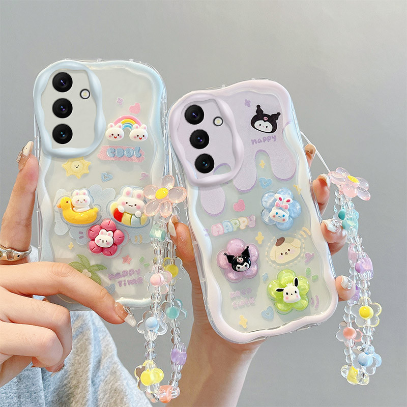 เคส For Samsung Galaxy A25 / A34 / A54 5G TPU เคส BBNYGZ สไตล์ครีม 3D ตุ๊กตากรณีโทรศัพท์ใสที่มีหลายรูปแบบ. – โปรปัง