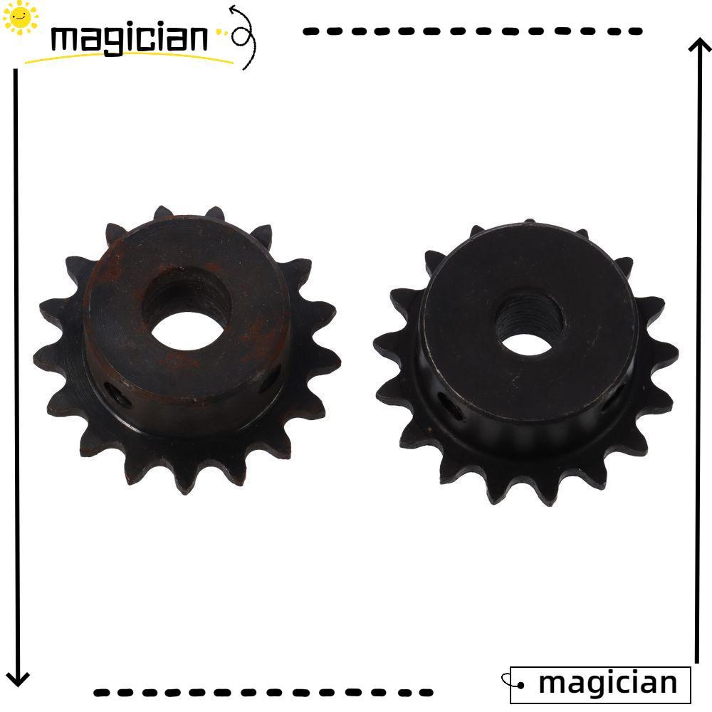 MAGICIAN 17 ฟันเกียร์,สีดําออกไซด์ C45 เหล็กคาร์บอนลูกกลิ้งเฟือง,ทนทานเดี่ยว Strand 1/4 "Pitch 25 โซ