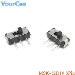 50 ชิ้น/2 ชิ้น MSK-12D19 Toggle สวิทช์ G2 SPDT 1P2T SMD 3Pin PCB แผงแนวนอนสไลด์สวิทช์ ﻿ไมโครสวิชธ