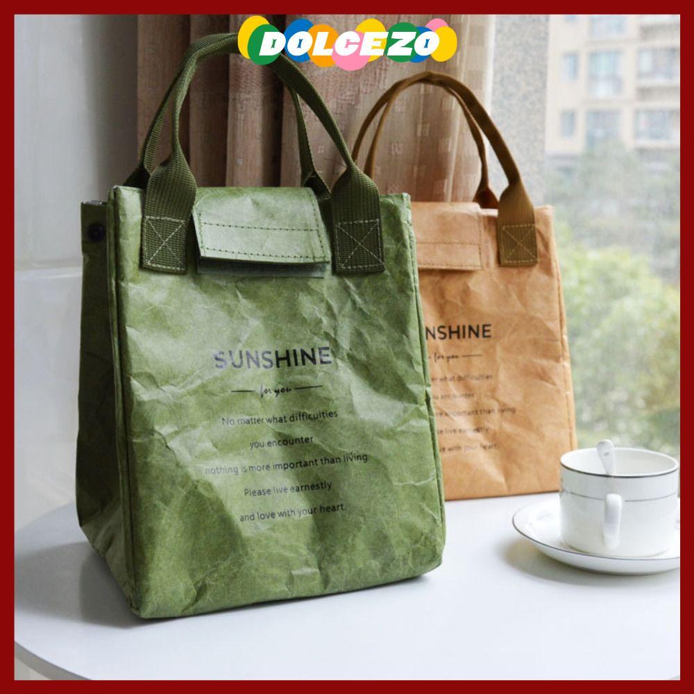 in stockDOLCEZO Lunch Bag Portable Outdoor Insulation Dupont Paper