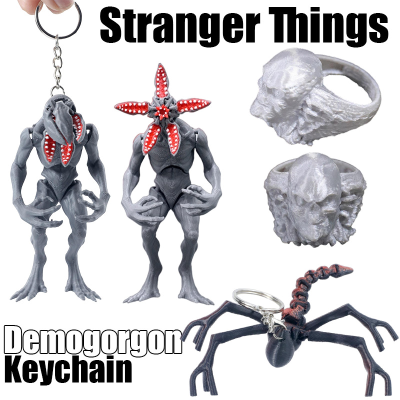 2025 Stranger Things 5 3D การพิมพ์ของเล่น Action Figure Demogorgon พวงกุญแจคอลเลกชันของเล่นรุ่น
