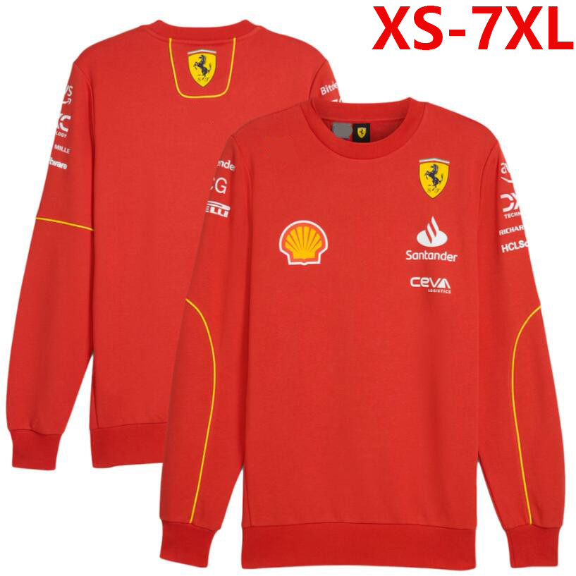 2026 ใหม่ F1 เสื้อยืดแขนยาว Unisex + F1 Ferrari Racing Team Jersey