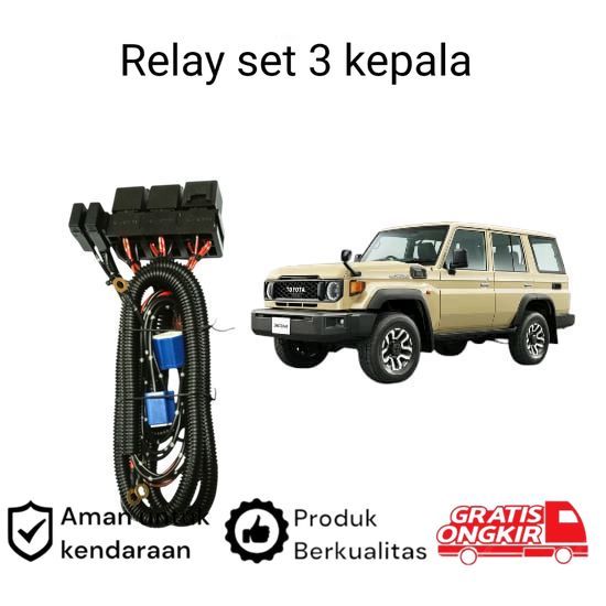 H4 ชุดรีเลย์ไฟหน้า LED สําหรับ Toyota Land Cruiser LC70 Koko