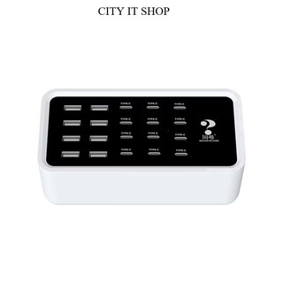 Quick Charge 120W/2.4Aสมาร์ท USB+Type-C 20Port  Fast Charging Station โทรศัพท์มือถือ USB charger YC-CDA31