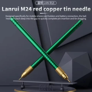 ชุดเข็มลากดีบุกชุบทองแดงบริสุทธิ์ LANRUI LR-M24 สำหรับการถอดบัดกรีชิปแพ็คเกจ BGA