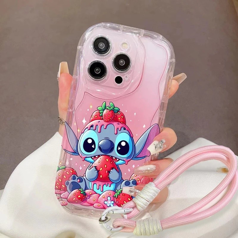 Stitch Angel Lanyard สําหรับ VOVO V60 Lite V50 V40 Lite V30 V3E V29 V29E V27 V27E V25 V23 V23E 5G น่