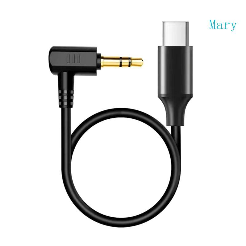 Mary Type-C ถึง 3 5 มม.สาย Aux Universal 3 5 มม.USB C Audional อะแดปเตอร์สายไฟสําหรับ Rode ไมโครโฟนส