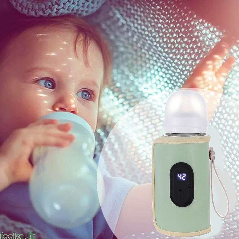 Feela ปรับขวดนมแขนฉนวน Breastmilk กระเป๋าทําความร้อน USB ชาร์จเครื่องทําความร้อนสําหรับ Daily Home T