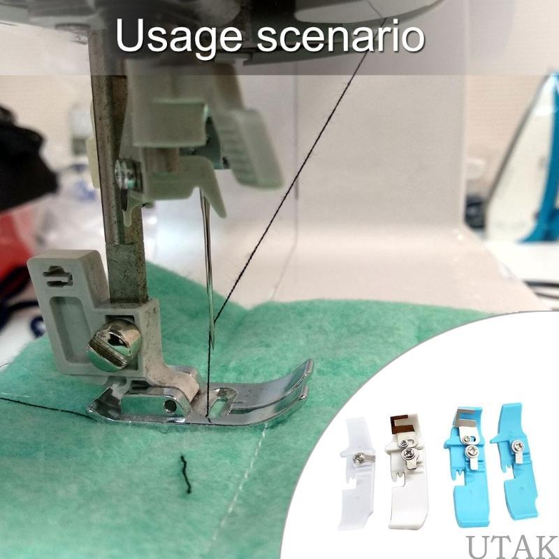 UTAKE ขยาย Presser เท้าสําหรับจักรเย็บผ้าพื้นเรียบพลาสติกทนทานก่อสร้างผ้าเรียบให้อาหาร
