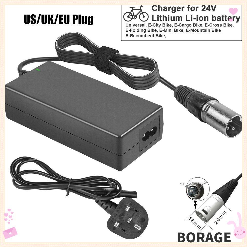 BORAG 24V 2A Mobility สกู๊ตเตอร์จักรยานไฟฟ้า Universal Ebike Charger