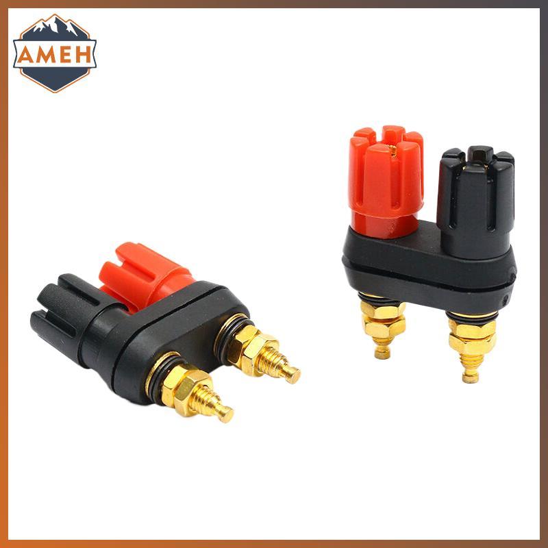 Technicolorepic ลําโพง Banana Plug Terminal Connector Banana Socket Dual Female Banana Plug สําหรับล