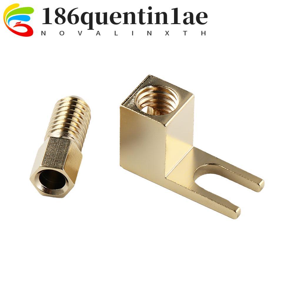 QUENTIN1AE Banana to Spade Adapte Banana Socket 1 PC Spade Adapter ปลั๊กกล้วย Y Type ปลั๊กขั้วต่อลํา