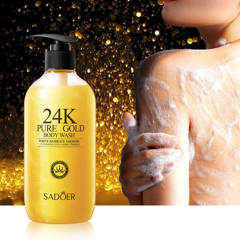 24K Gold Body Wash 500ml Moisturizing Moisturizing Fragrance Body Wash ทําความสะอาด Skin Care Body W