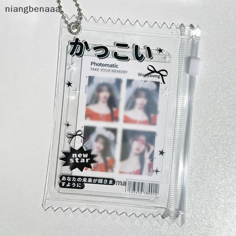 (nniangbenaaa) 1 ชิ้น 3 นิ้ว Idol Photo Card ฝาครอบป้องกันผู้ถือบัตร INS โปร่งใสถุงขนมเกาหลี Photocard Holder กระเป๋าแสดงจี้ใหม่ ราคา ถูกที่สุด ดีลบีเคเค แกลเลอรีภาพที่ 8