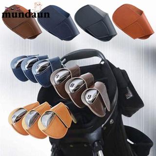 MUNDAUN Golf Iron Head Cover Outdoors Leather Long Neck Driv…
