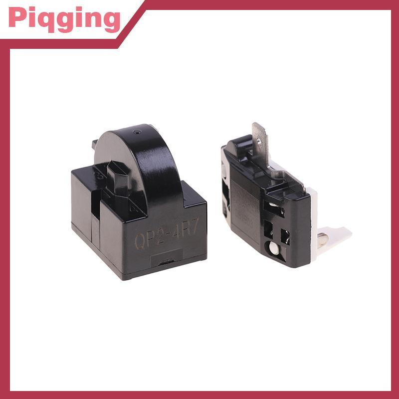 Piqging 2PCS QP2-4.7 PTC Starter Relay 1 Pin ตู้เย็น Starter Relay และ 6750C-0005P ตู้เย็น Overload 