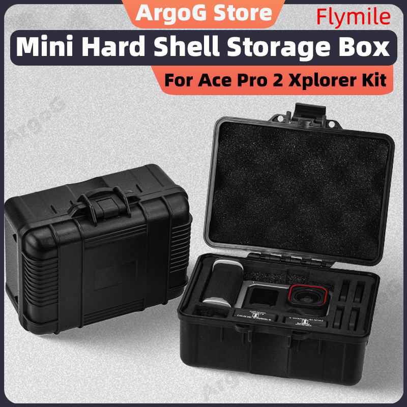 ArgoG Xplorer Bundle กระเป๋าถือสําหรับ Insta360 Ace Pro / Ace Pro 2 Street Handle Kit เปลือกแข็งกล่อ