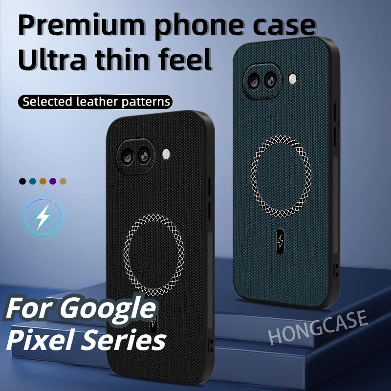 เคสโทรศัพท์สําหรับ Google Pixel 10A 10 9 8 7 6 A Pro XL Pixel10A 4G 5G 2026 แม่เหล็กหนังรูปแบบปลอกกันกระแทกป้องกันคาร์บอนไฟเบอร์ธุรกิจที่เรียบง่ายปกหลังแข็ง