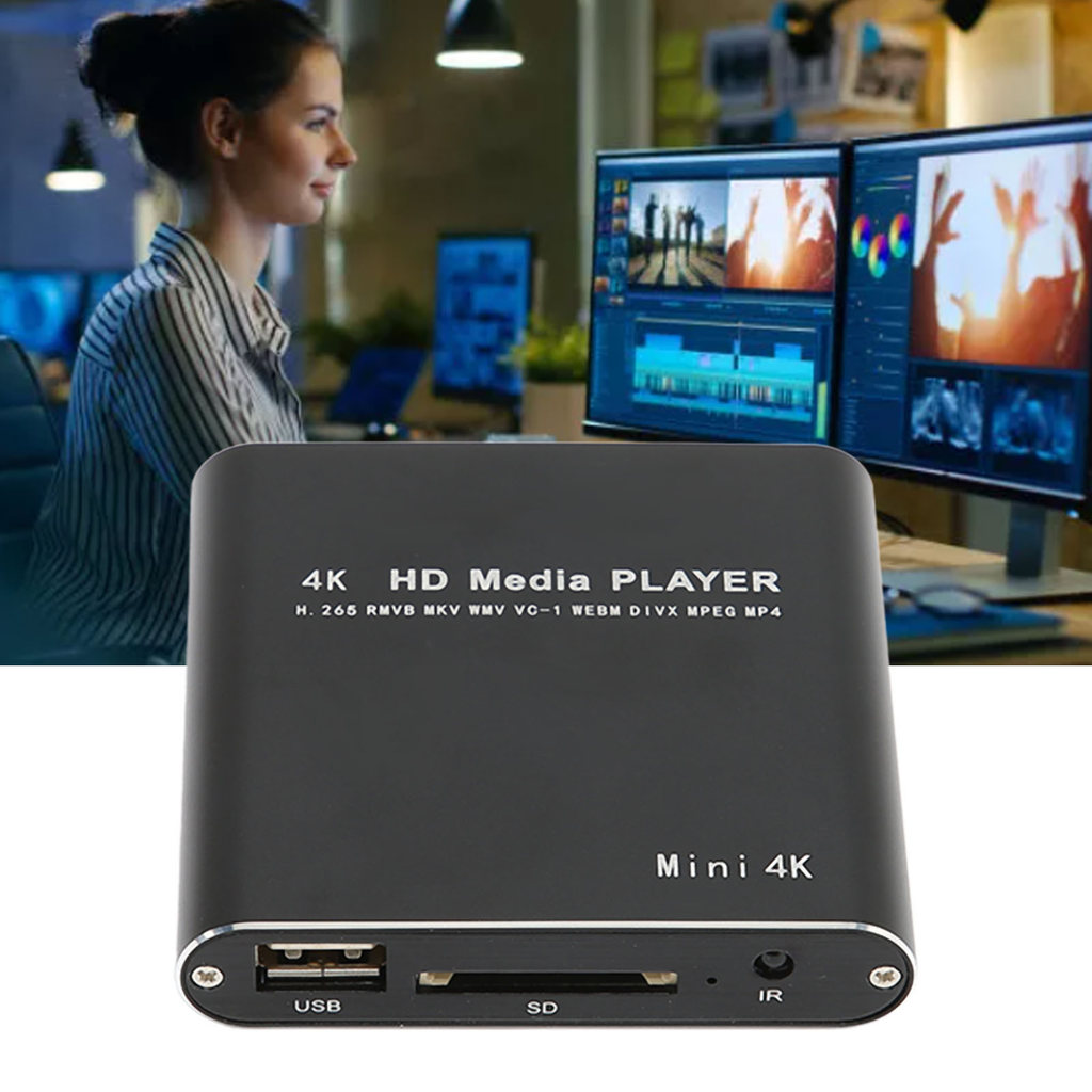 เครื่องเล่นวิดีโอ HD เครื่องเล่นวิดีโอ HD 4K ความละเอียดสูง Mini Streaming Media Player สําหรับ HD อ