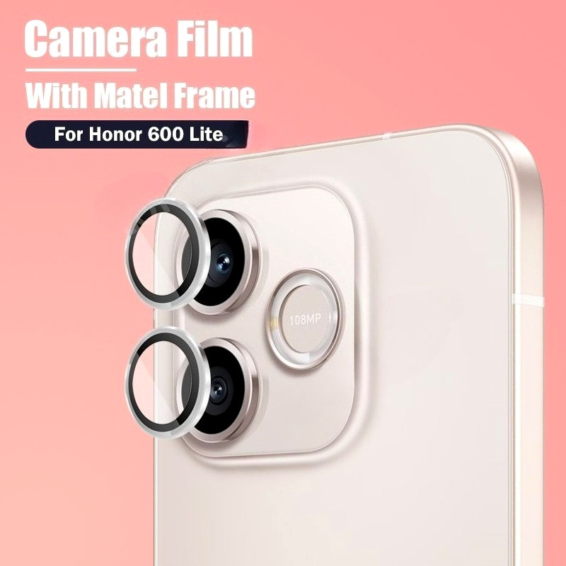 สําหรับ Honor 600 Lite Honor600 Lite 600Lite 5G อลูมิเนียมเลนส์กล้องสําหรับ Honor X80i โทรศัพท์กระจกนิรภัยกล้องเลนส์ Protector แหวนโลหะผสมหมวก