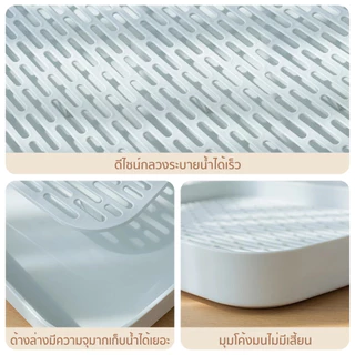 LoomLab COD ถาดวางแก้ว ถาดคว่ำแก้ว มี 4 ขนาด ถาดอเนกประสงค์ ที่คว่ำจาน มีตะแกรงรองน้ำ