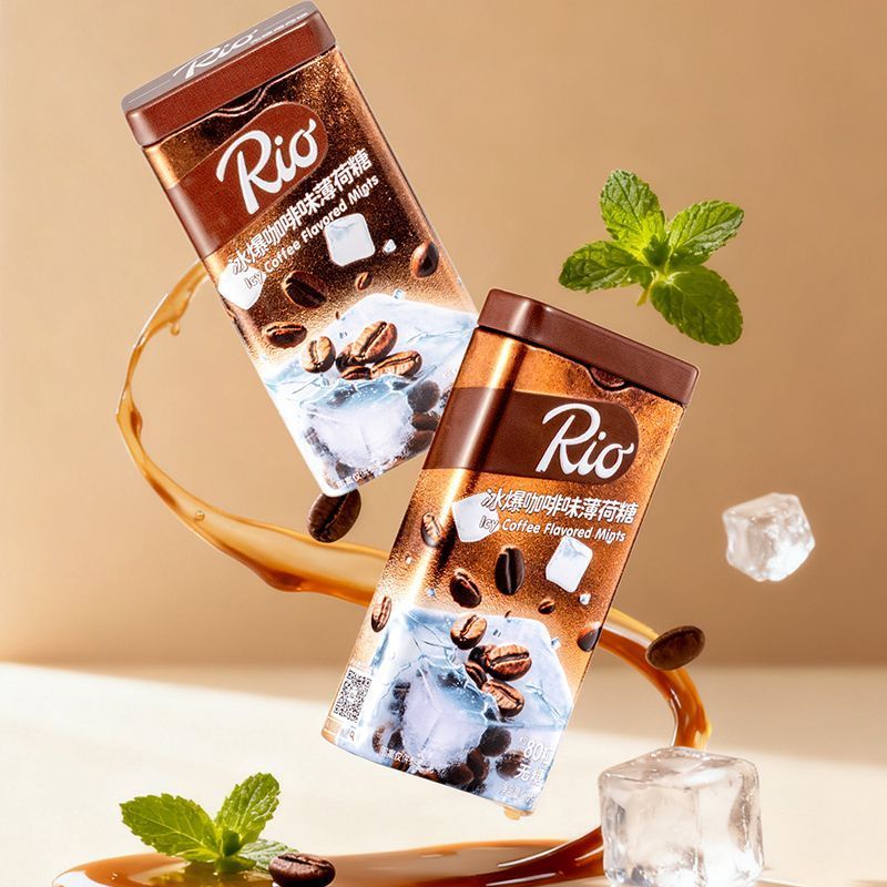 [Rio] Ice ลูกอมกาแฟยอดนิยม ลูกอมมิ้นต์ปราศจากน้ําตาล ลมหายใจสดชื่น ลูกอมเย็น ออกเดท ลูกอม ผู้ชาย เย็