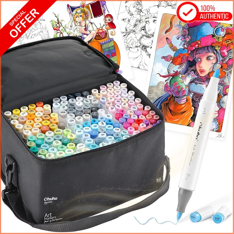 Ohuhu Honolulu B 169-Pen Pastel Fine
Ohuhu Honolulu 169-Pen Pastel Broad