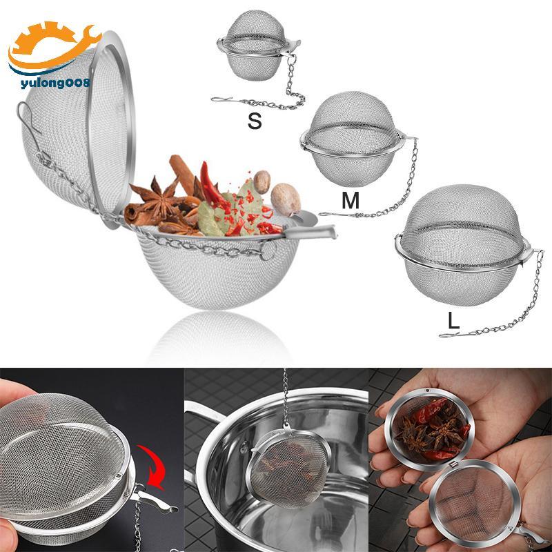 [MR] สแตนเลสกรองชา Sphere Ling เครื่องเทศชา Ball กรอง MeshTea กรองเครื่องมือ TH