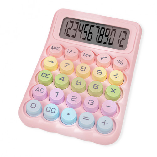 Retro Mechanical Calculator, Nude Pink, 1 Piece