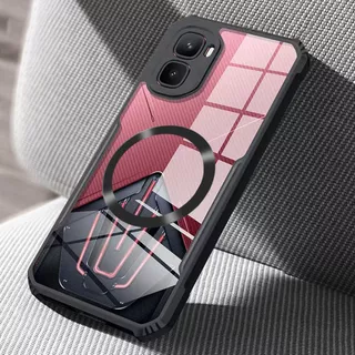 ปลอกแม่เหล็กบางเฉียบสําหรับ infinix GT 50 30 20 10 Pro infinix GT 30 Plus 5G 5G + กรณี TPU PC กรอบสีดํา Anti-Yellowing Tough ScratchProof ฝาครอบป้องกัน 02