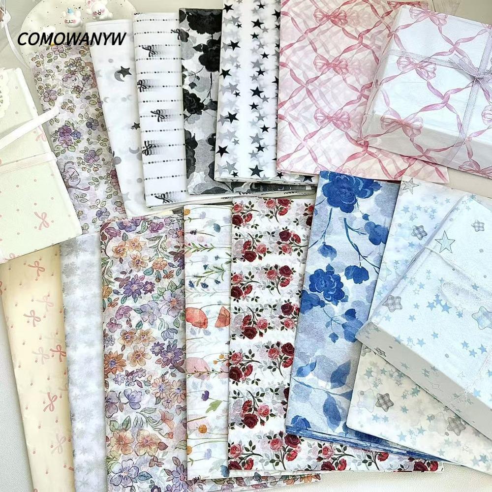 COMWANYW 10 ชิ้น Bowknot Sydney กระดาษ, ผ้าฝ้ายเนื้อดอกไม้ห่อกระดาษ Hand-Kneaded, ห่อของขวัญพิเศษ Bowknot Design Hand-rubbed Cotton กระดาษเค้กเบเกอรี่