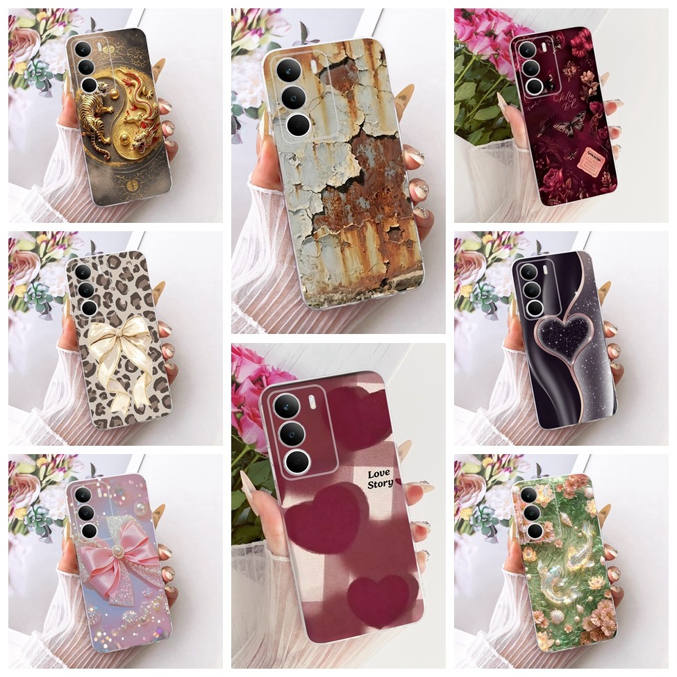 สําหรับRealme RMX5303 สําหรับRealme C71 4Gกรณีแมวน่ารักหรูหราดอกไม้Coolทาสีปลอกโทรศัพท์นุ่มสําหรับRe