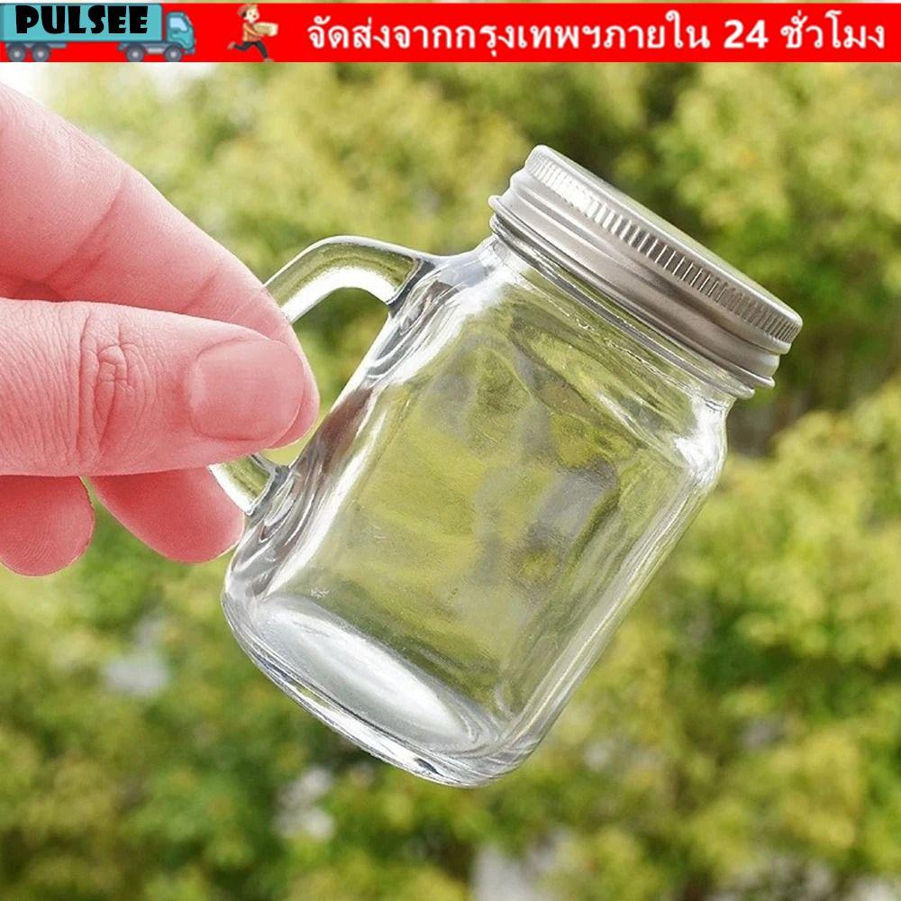 PULSEE 1 ชิ้นปิดผนึกขวดแก้ว, Vodka Spirits Storage พร้อมฝาปิด Mini Mason Jar, ขนาดเล็ก Home Party Ba