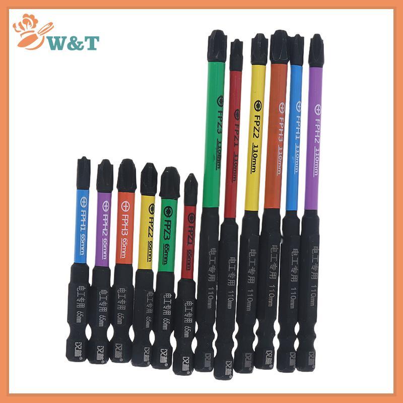 Hj 3/6 ชิ้น 65/110 มิลลิเมตรแม่เหล็กพิเศษ Slotted Cross ไขควงบิตสําหรับช่างไฟฟ้า Circuit Breakers ซ็