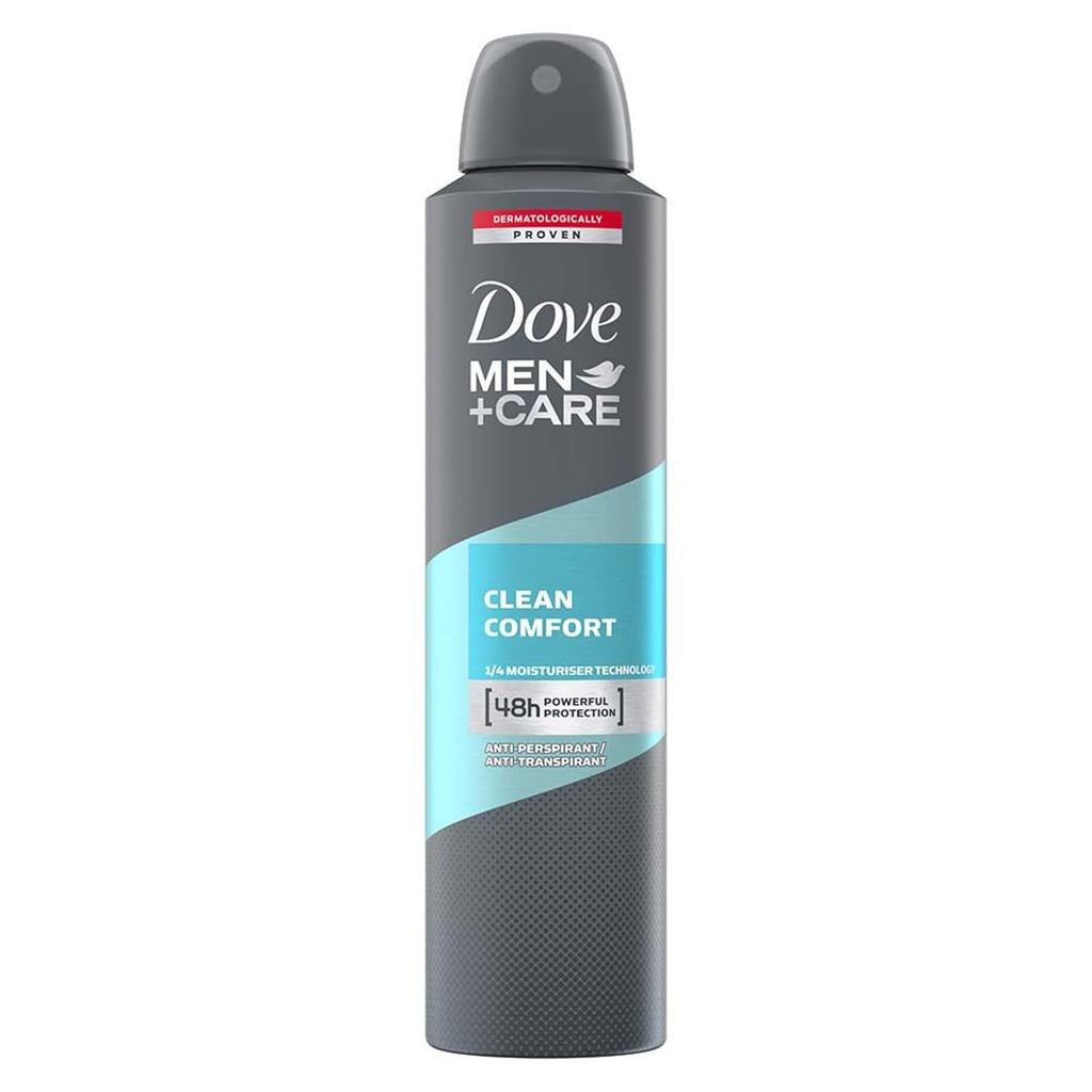 Dove MEN + CARE Clean Comfort Antiperspirant Deodorant 48 Hour Protection, 250 ml, แพ็ค 6