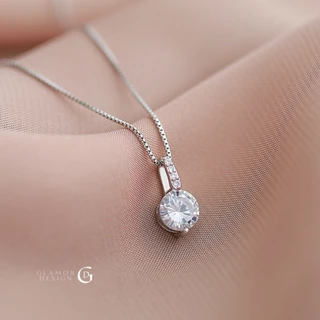 GLAMOR✨สร้อยคอเงิน Classy Key สร้อยคอเงินแท้925 จี้เพชร สไตล์เกาหลี สร้อยคอแฟชั่น สร้อยเพชร X025