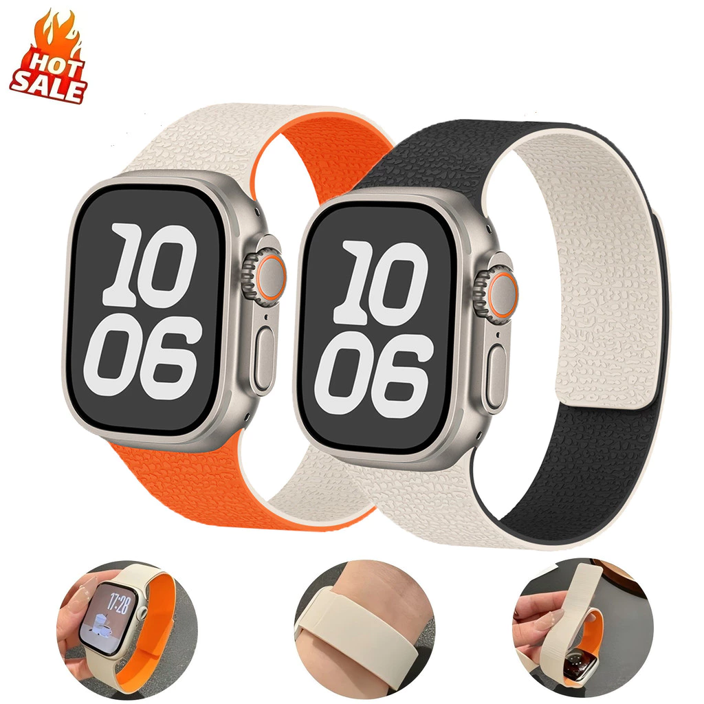 สายซิลิโคนแม่เหล็กสําหรับ ฉันดู วงดนตรี ชุด 10 46 มม. 42 มม. พิเศษ 2 49/45/44/40/41 มม. ฉันดู 8 9 7 6 กับ 5 4 สร้อยข้อมือ
