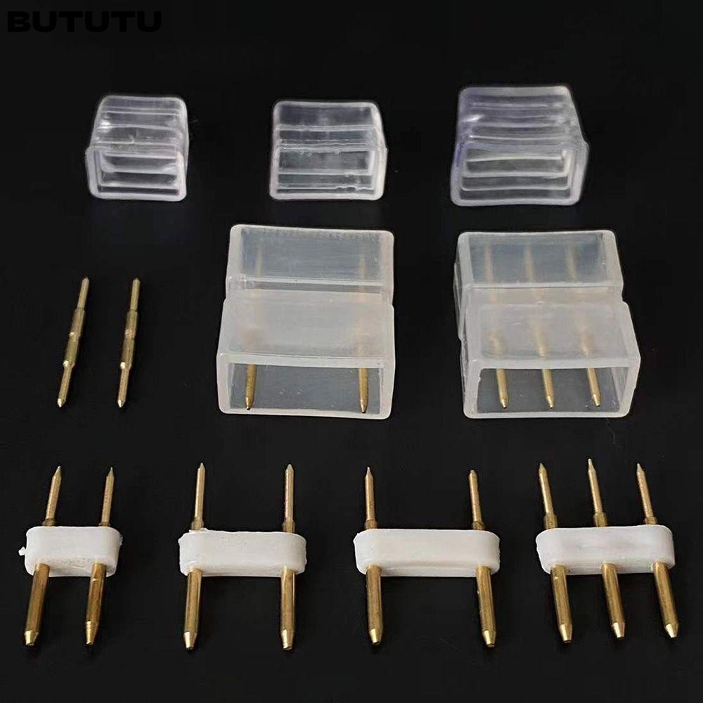BUTU LED Strip Connector, 2 Pin 3Pin Gold Connector, ทนทาน 6 มม. 7 มม. 8 มม. 9 มม. 10 มม.ขั้วต่อทองแ