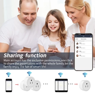 Tuya smartlife Wi-Fi Smart Plug16A - ปลั๊กไฟ ปลั๊กอัจฉริยะ ควบคุมผ่านแอพ Smartlife (16A) สั่งงานด้วยเสียงได้