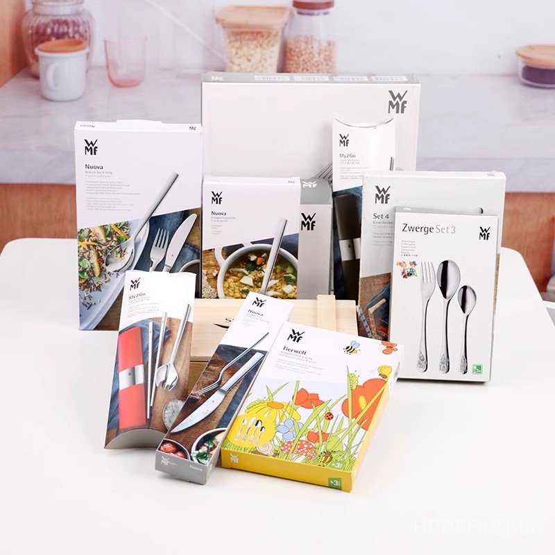 ชุดเครื่องใช้บนโต๊ะอาหารตะวันตกชุดเด็ก ฟู่เต็งเปา เครื่องลายคราม WMF อาหารเสริมเยอรมันมีดส้อมยี่ห้อช