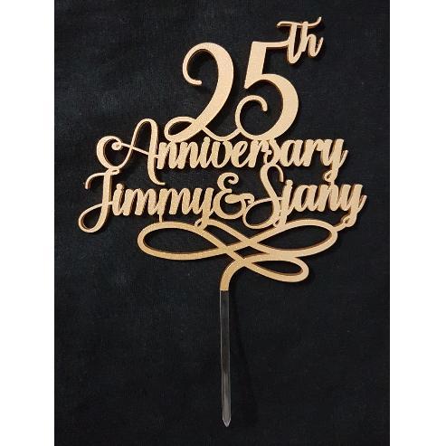 ดีที่สุด!!! CUSTOM CAKE TOPPER / PROPOSAL CAKE TOPPER / ANNIVERSARY CAKE TOPPER - 10 ซม.