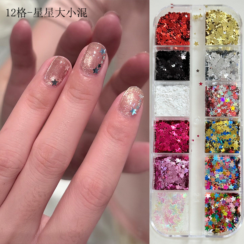 ดาวเลื่อมเครื่องประดับแต่งเล็บคริสต์มาสเครื่องประดับคริสต์มาสดาวห้าแฉกอุปกรณ์ตกแต่งเล็บ - รูปที่ 4