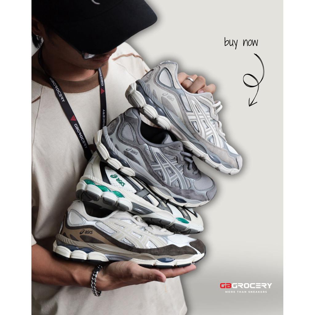 [สินค้าของแท้] A-SICS Gel NYC รองเท้าผ้าใบหลายสี Combine-Shop Real Photo GU8C