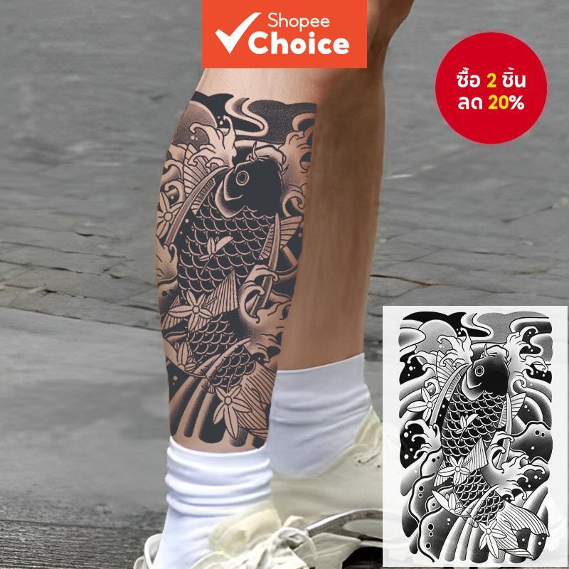 กันน้ําก้อยคลื่นรอยสักชั่วคราวไม่สะท้อนแสงติดทนนานสติกเกอร์แขนและขา