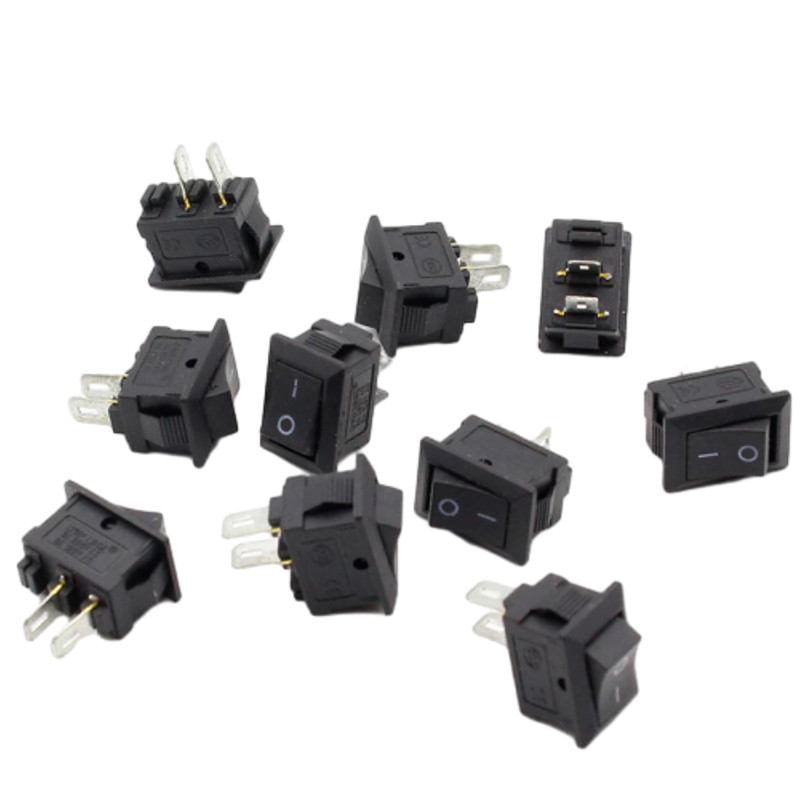 10 ชิ้น/ล็อต 10*15 มม.SPST 2PIN ON/OFF G130 เรือ Rocker สวิทช์ 3A/250V รถ Dash Dash Dashboard รถบรรทุก RV ATV Home