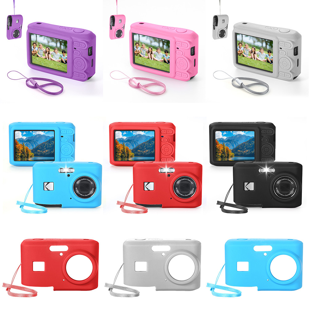 For KODAK PIXPRO FZ45 Digital Camera Cover with Lanyard Slim Fit Camera Bag Camera Body Cover Outdoo